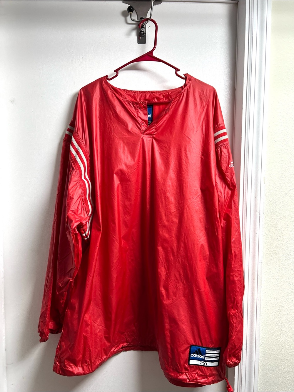 Adidas Red Men’s Pullover Windshirt/Windbreaker
